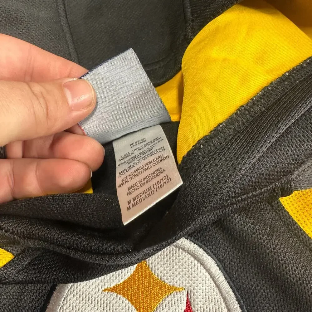Reebok Youth NFL OnField Apparel Pittsburgh Steelers Hoodie Size M 10/12‎